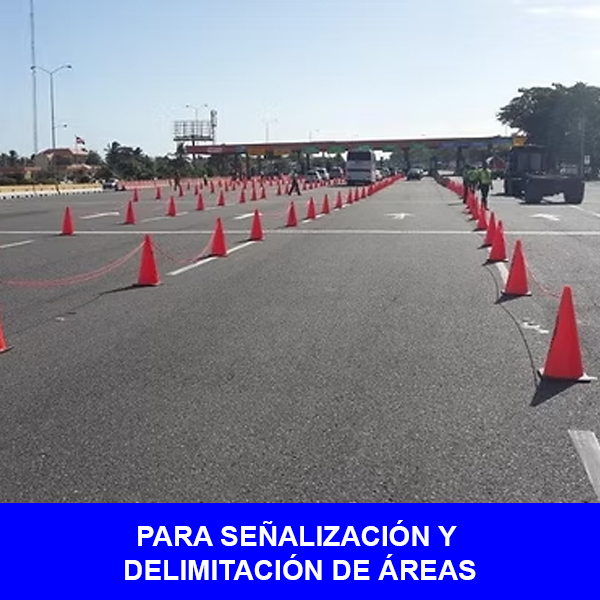 CONO DE SEGURIDAD FLEXIBLE DE PVC 18" IMPORTADO SIN CINTA