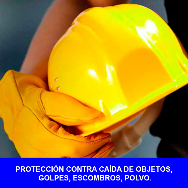 CASCO TRIDENTE AMARILLO CON PROTECTOR FACIAL