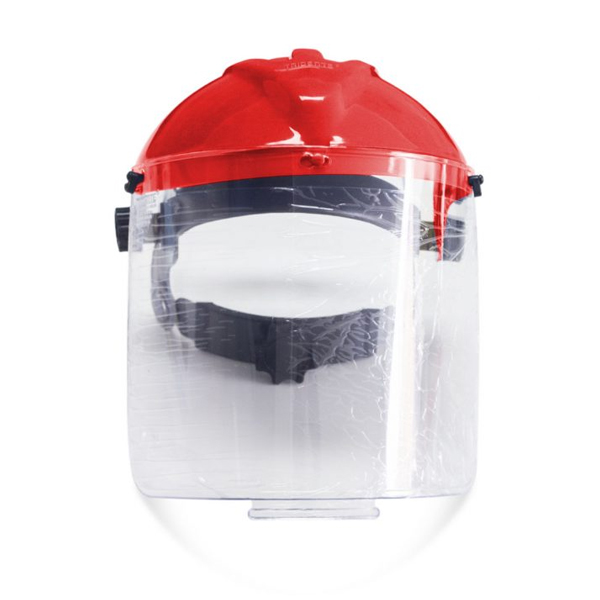CASCO TRIDENTE MEDIA LUNA AZUL CON PROTECTOR FACIAL