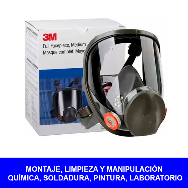 RESPIRADOR 6800 CARA COMPLETA  TALLA M - 3M