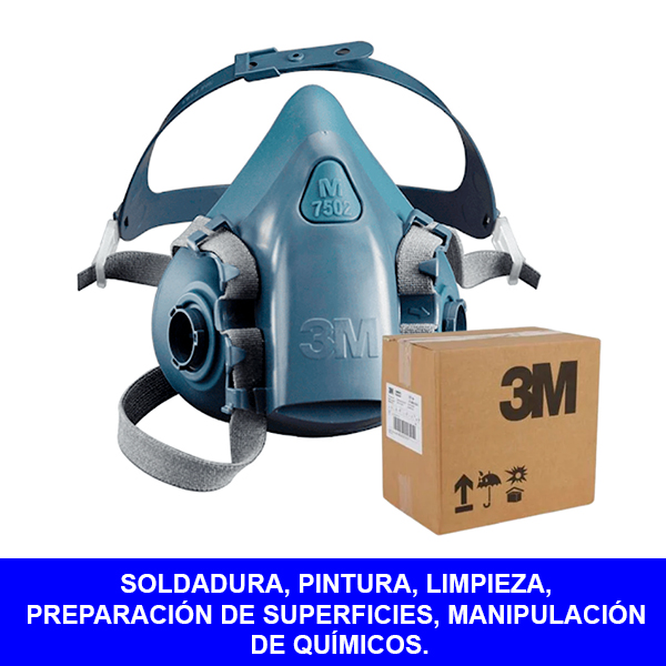 RESPIRADOR 7501 MEDIA CARA SILICONA (S) 3M