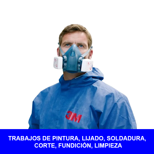 RESPIRADOR 7502 MEDIA CARA SILICONA (M) 3M