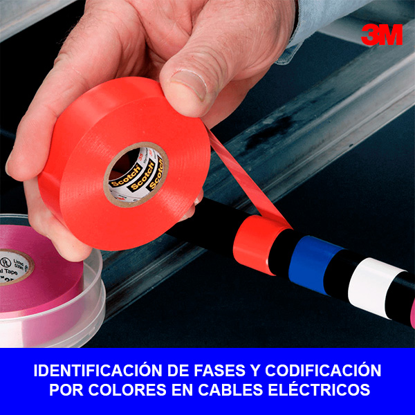 CINTA SCOTCH 35 ROJO 3/4"X20M  100ROL/CAJA 3M