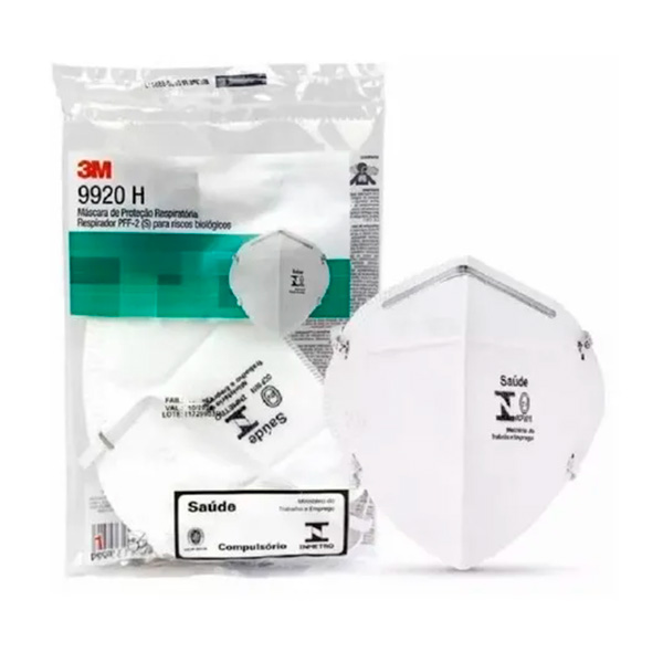 RESPIRADOR 9920H PLEGABLE USO HOSPITALARIO CON CLIP NASAL 3M