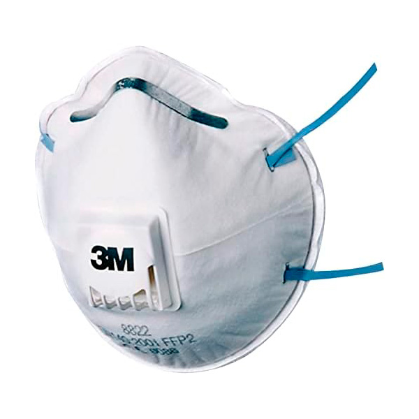 RESPIRADOR 8822  P2 CON VALVULA 10PZ/BOLSA 3M
