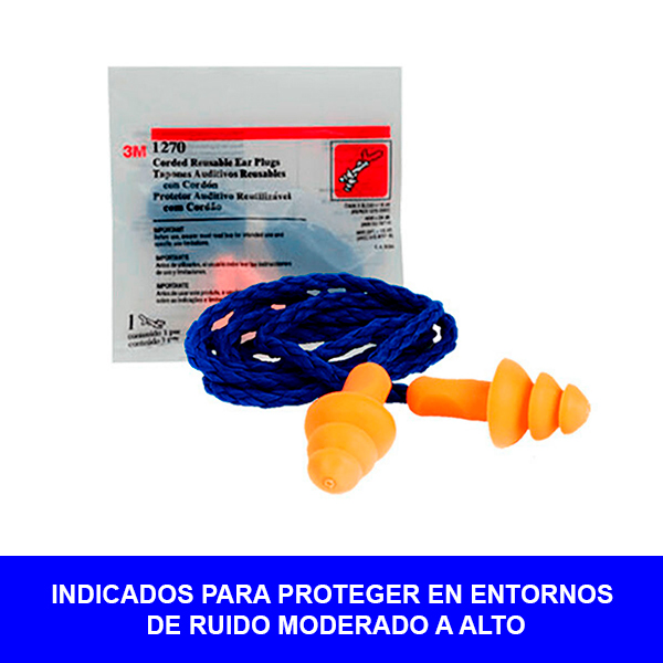 TAPON AUDITIVO REUTILIZABLE 1271 3M