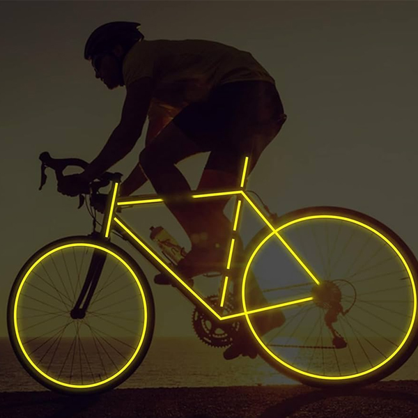 CINTA REFLECTIVA PARA BICICLETA AMARILLO LIMON BLISTER X12UND 3M