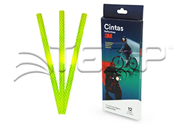CINTA REFLECTIVA PARA BICICLETA AMARILLO LIMON BLISTER X12UND 3M