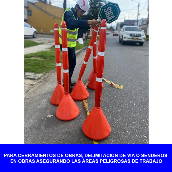POSTE DELINEADOR BASE CONICA