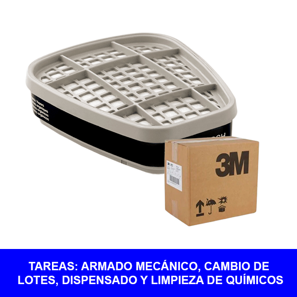 CARTUCHO 6001 CONTRA VAPORES ORGANICOS 3M (1PAR)