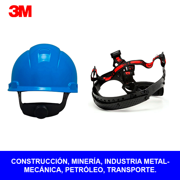 CASCO - 3M H-703 AZUL C/ PROTECTOR FACIAL Y SISTEMA RATCHET