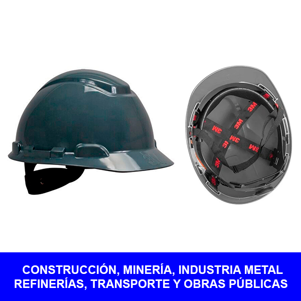 CASCO- 3M H-708 GRIS CON SISTEMA RATCHET