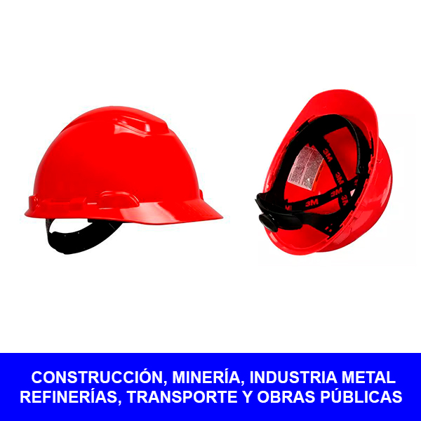 CASCO-3M H-705 ROJO CON SISTEMA RATCHET