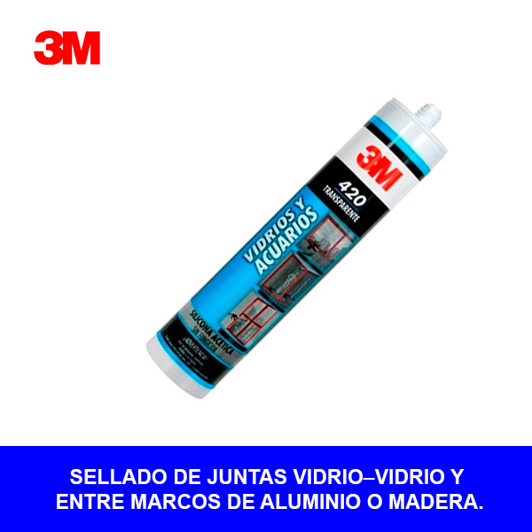 SILICONA 420 VIDRIOS Y VENTANAS TRANSP 280ML