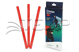 CINTA REFLECTIVA PARA BICICLETA ROJO BLISTERX12UND - 3M